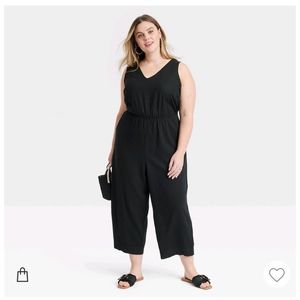 NWT Womens linen v-neck jumpsuit